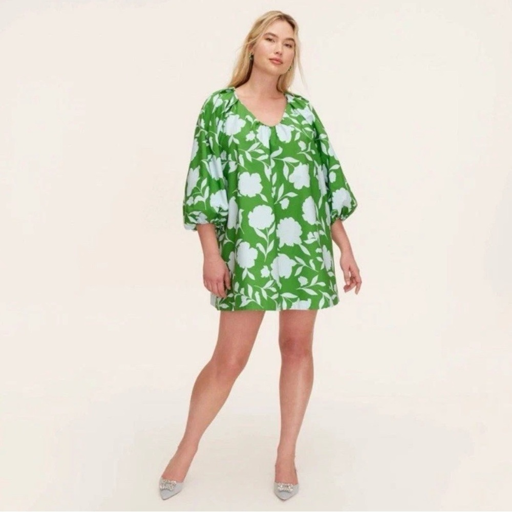 Kate Spade x Target Women's Classic Rose Poplin Long Sleeve Mini Dress Sz XXL